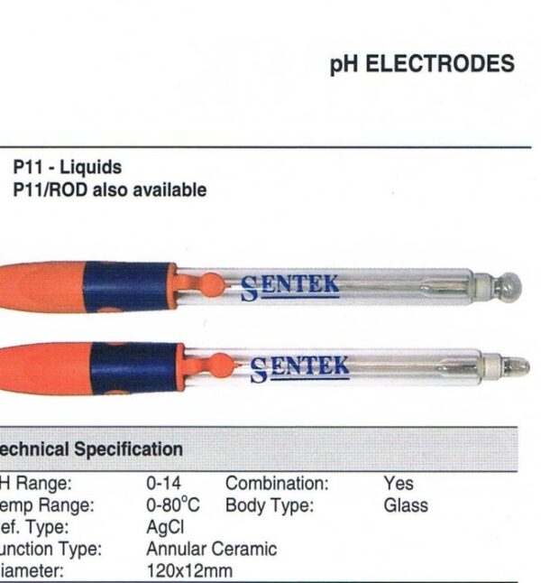 Sentek replacement glass combination pH meter electrode