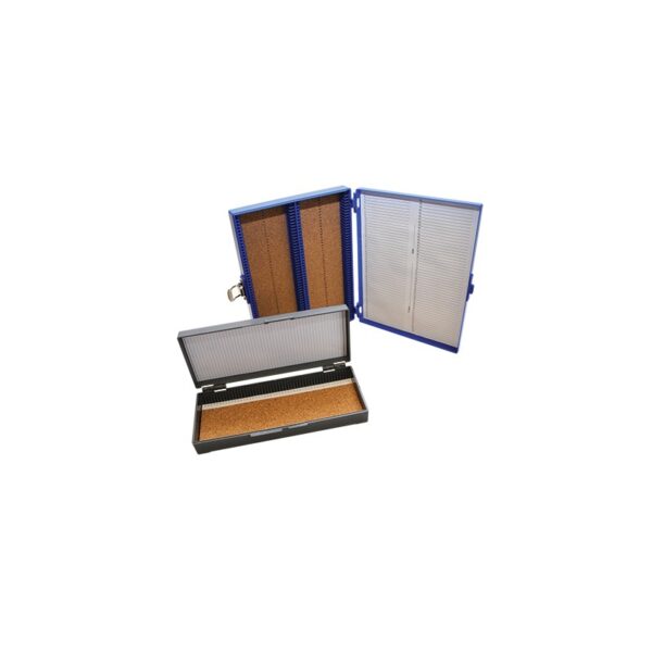 Plastic box for 100 slides, White