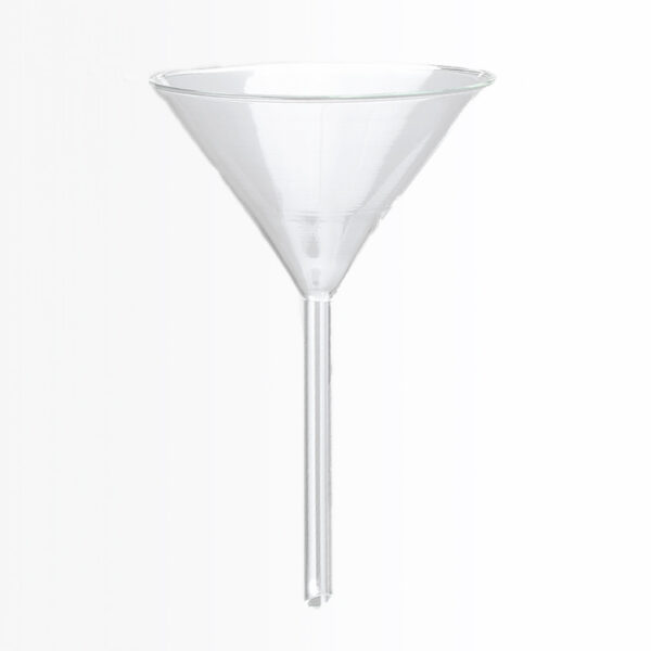 Funnel -  Borosilicate glass - Short angled stem